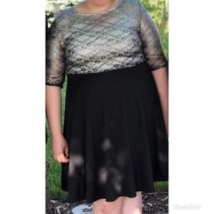 Black and silver short prom dress